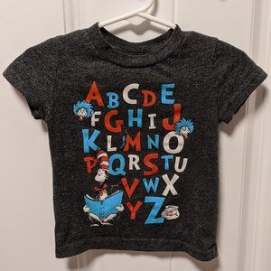 2x Toddler 12mo: Dr. Seuss ABC's shirt + Stripes